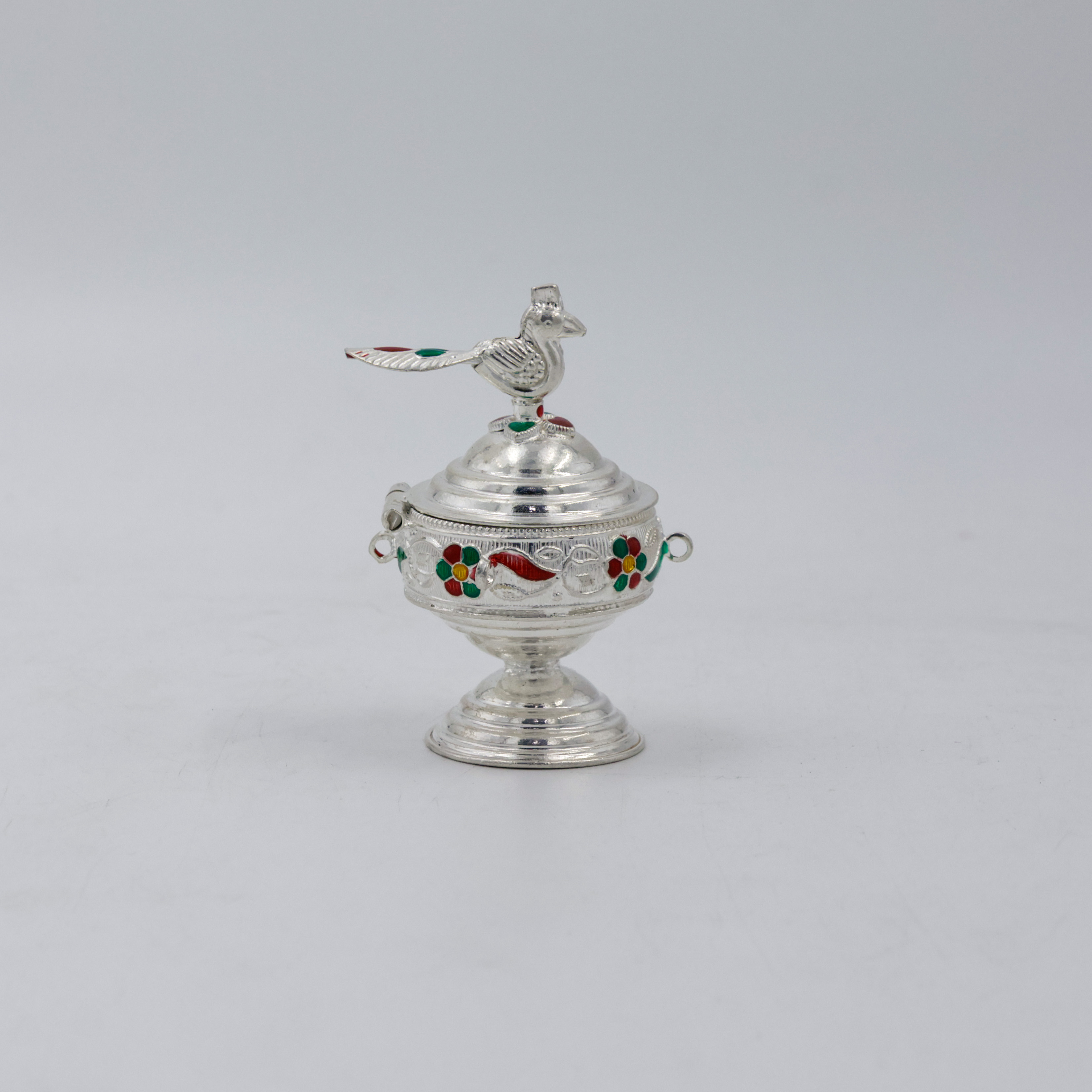 New Akshaya Jewellers - Silver Kum Kum Dabbi